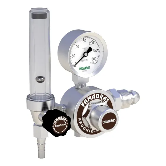 Regulador Pressão Gas Argônio C/ Fluxômetro Ri 630 Famabras