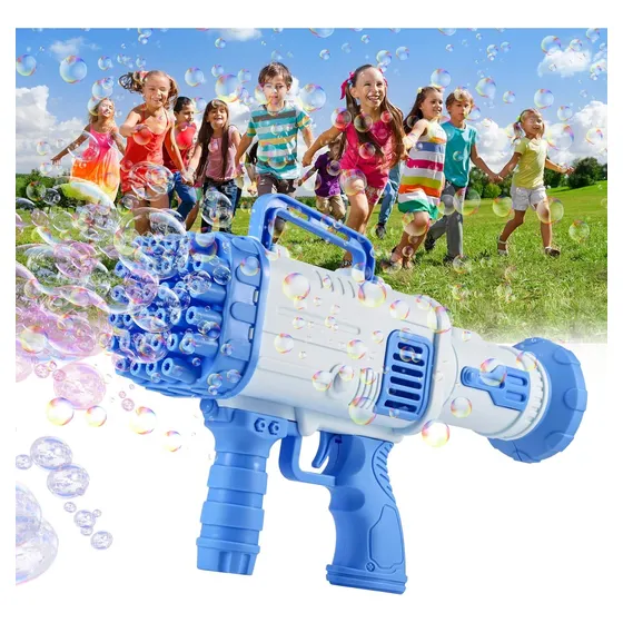 Pistola De Burbujas Bazooka Juguete De 32 Huecos Agujeros