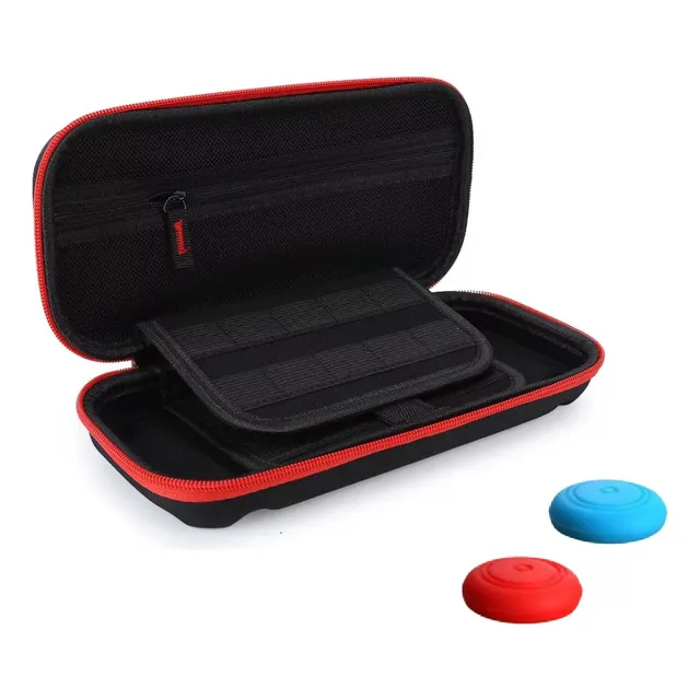 Estuche  Para Nintendo Switch Oled Lite + Vidrio Y Grips