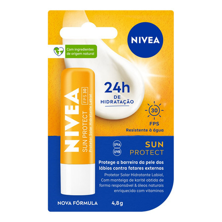 Nivea Hidratante Labial Sun Protect Fps 30 4,8g Nivea Hidratante Labial Sun Protect Fps 30 4,8g