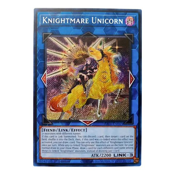 Knightmare Unicorn Alternate Art Secret Rare Yugioh!