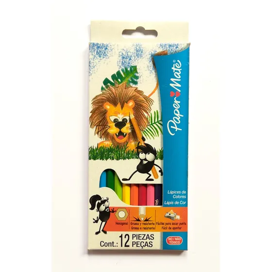 Creyones Paper Mate Caja Con 12 Colores Originales X2