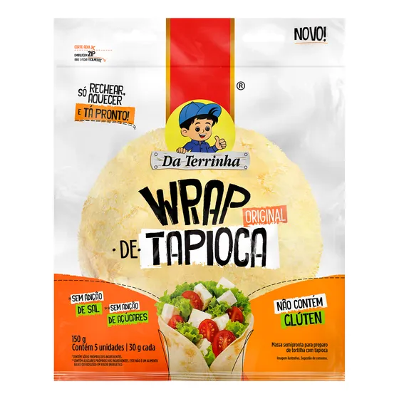 Wrap De Tapioca Da Terrinha 150g - 5 Unidades
