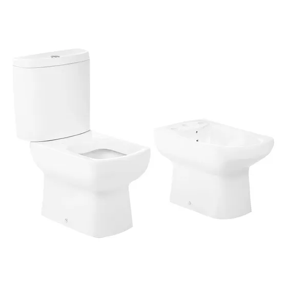 Inodoro Con Mochila Bidet Roca Dama Senso Doble Descarga