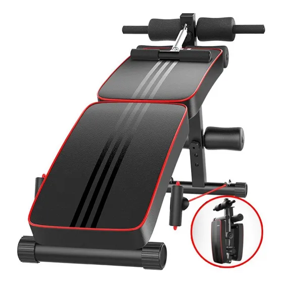 Banca Abdominal Plegable+ / Mundo Online Color Negro