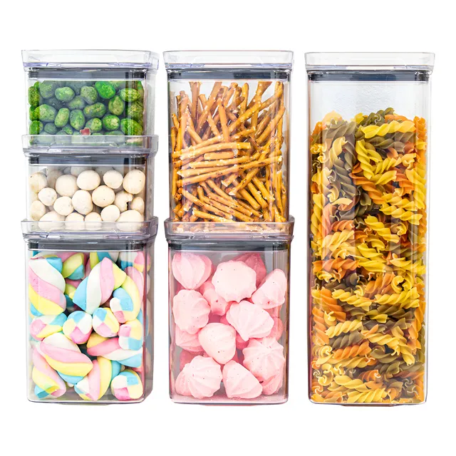 Potes Herméticos Amobox 6 Unidades 2200ml Quadrado