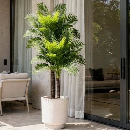 Planta Decorativa Realista Arranjo 42 Folhagens Enfeite Casa Verde-escuro