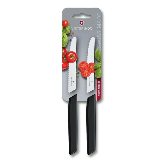 Victorinox Set De Cuchillos Para Verdura Swiss Modern, Color Negro