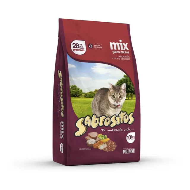 Comida Gato Sabrositos Pollo 10+1kg Con Juguete