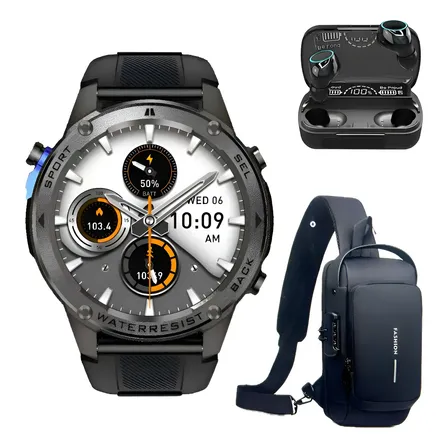 Smartwatch Original Com Gps E Strava E Monitor De Saúde 2025 Preto