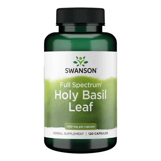Suplemento Swanson Holy Basil Leaf (tulsi) 800 Mg 120 Cápsul
