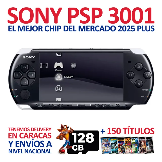 Sony Playstation Psp 3001: Consola + Chip + 150 Títulos