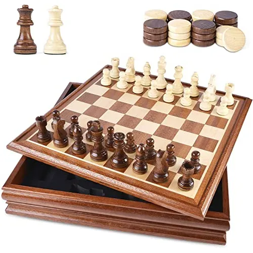 Vamslove Ajedrez Y Checkers Juego De Mesa Para Wgfmx
