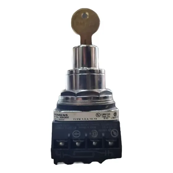 Selector De Llave Siemens 52sc6cea2 30mm 3 Pos, 2no+2n.c 