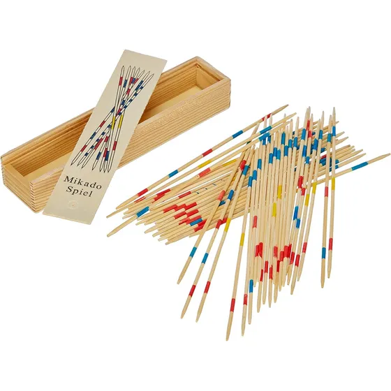 Juego Caja De Palitos Chinos Mikado Spiel En Madera De Pino