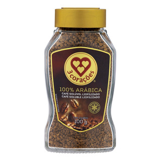 Café Solúvel Liofilizado 100% Arábica Vidro 100g 3 Corações Café Solúvel Liofilizado 100% Arábica Vidro 100g 3 Corações