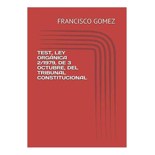Libro: Test, Ley Orgánica De 3 Octubre, Del Tribunal Libro: Test, Ley Orgánica De 3 Octubre, Del Tribunal