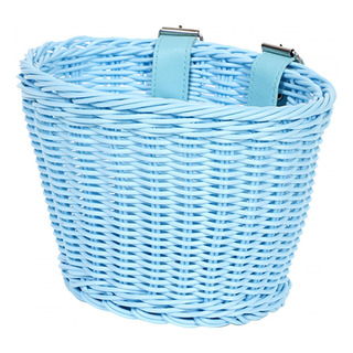 El Material De Los Pp De La Cesta Delantera De La Bici Azul El Material De Los Pp De La Cesta Delantera De La Bici Azul