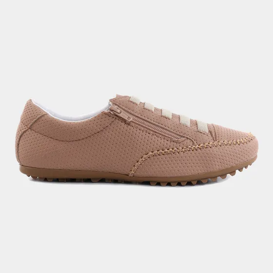 Tênis Casual Feminino Confortável Dia A Dia Com Zíper