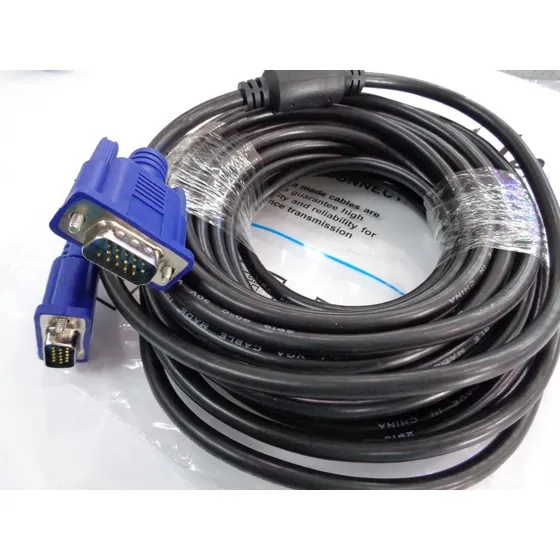 Cable Vga Macho Macho 5 Metros De Largo 15 Pin Doble Filtro