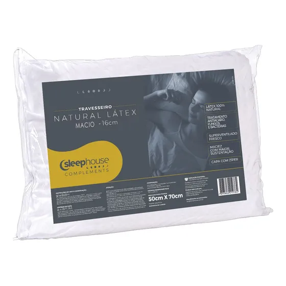 Travesseiro Latex Macio 50x70x16 Ln1102 - Sleep Complements