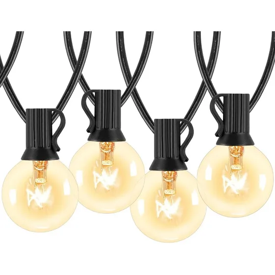 Guirnalda Guía Luces Vidrio Cálida  25 Luces+2 Repuesto 7mts