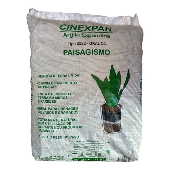 18kg Argila Expandida P/ Jardins Vasos Drenagem 50 Litros