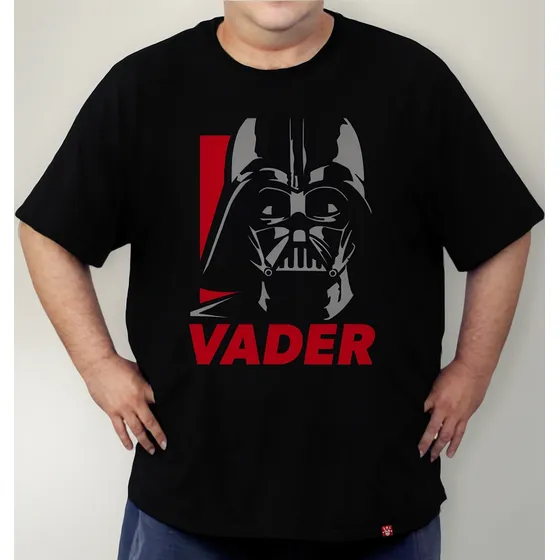 Camiseta Plus Size Darth Vader Star Wars Filme Camisa Geek 