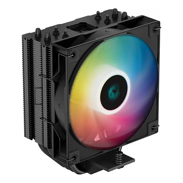 Enfriador de procesador LED Deepcool Ag400 Argb de 120 mm, negro, varios