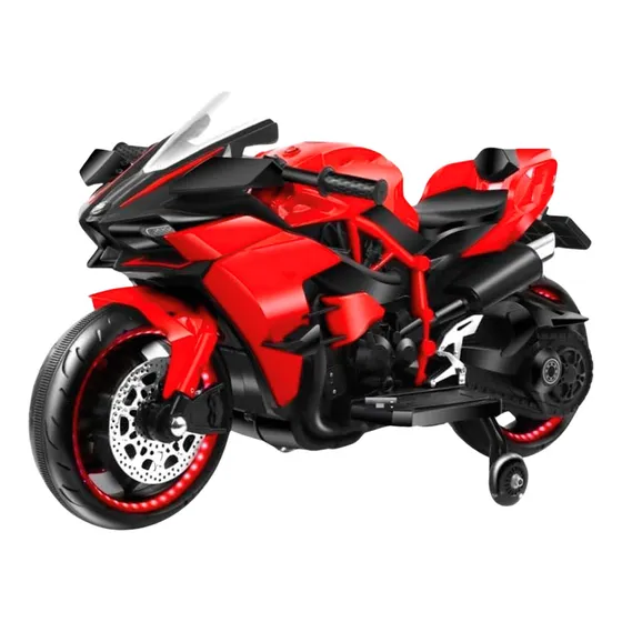 Moto A Batería Barry Con Ruedas Luces Música Y Usb Color Rojo