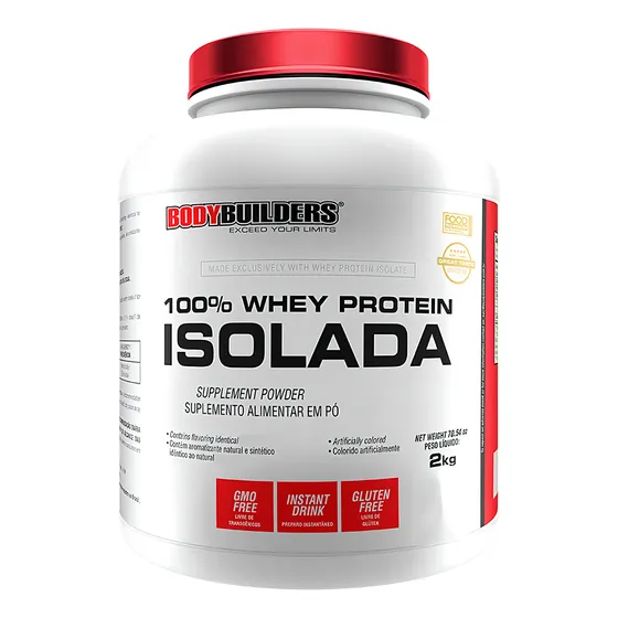 100% Whey Protein Isolada 2kg Sabor Morango