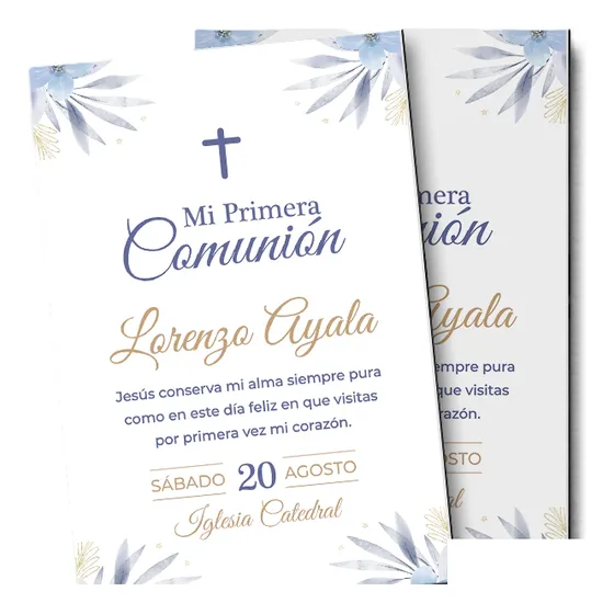 Tarjeta Comunión Varón Para Imprimir Varios Modelos