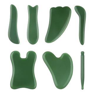 Juego De Herramientas De Masaje Jade Gua Sha De 7 Piezas Par Juego De Herramientas De Masaje Jade Gua Sha De 7 Piezas Par