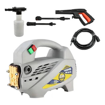 Lavadora de Alta Pressão ZM Bombas 1600W Cinza 110bar Modelo L6/12
