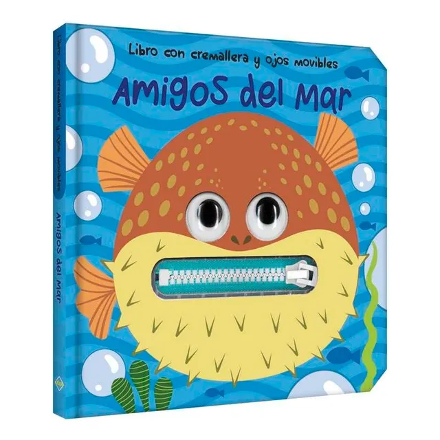 Libro Infantil Interactivo Amigos Del Mar Ojos Movibles Niño