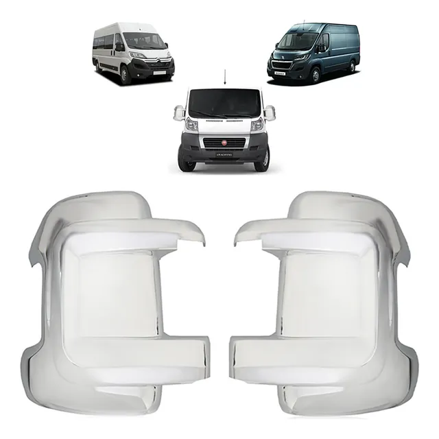 Par Aplique Capa Retrovisor Jumper 2018 2019 2020 Cromada
