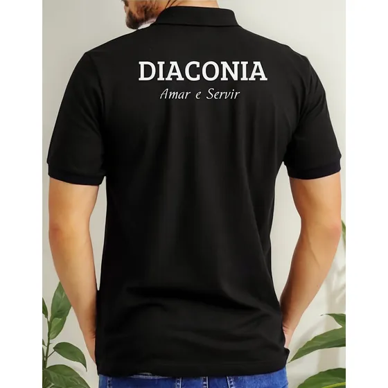 Camisa Polo Para Diacono Evangélico Amar E Servir