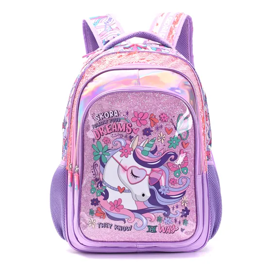 Mochila Skora Espalda De 18 Unicornio Dreams Lentejuelas