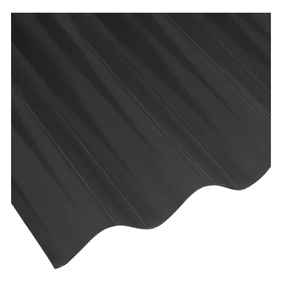 Polionda Acanalado Negro Mate 0,7x0,81x3,66m
