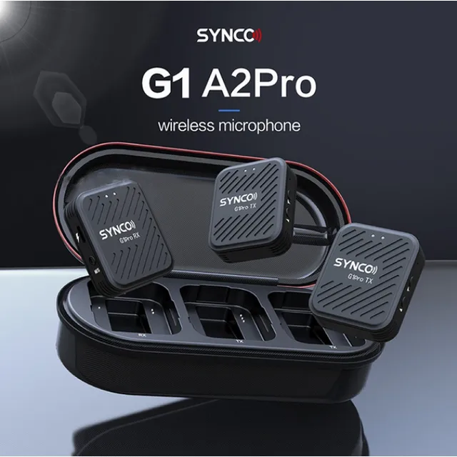 Micrófono digital inalámbrico compacto Synco G1a2 Pro, color negro