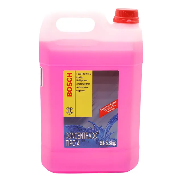 Liquido Bosch Refrigerante Organico Rojo Ford 5 Litros