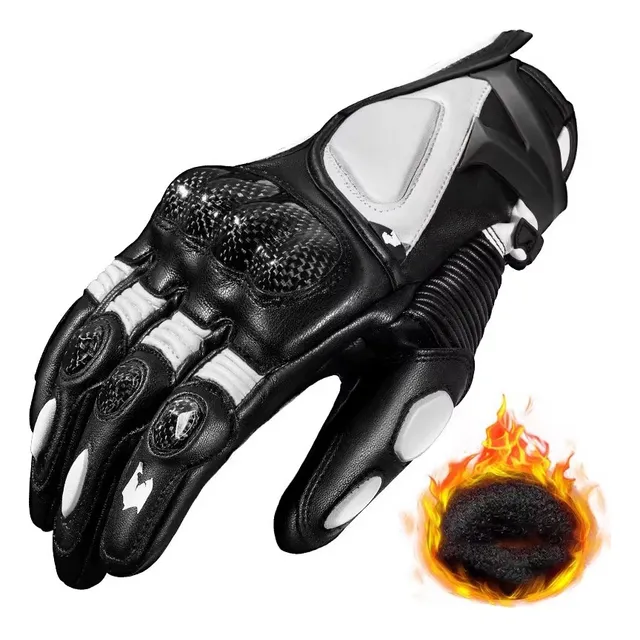 Guantes Para Moto De Cuero Impermeable Térmicos Tdgo