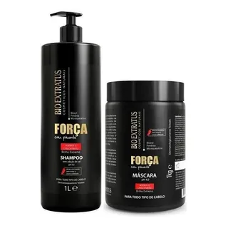Força Com Pimenta Shampoo 1l + Måscara 1 Kg Bio Extratus Força Com Pimenta Shampoo 1l + Måscara 1 Kg Bio Extratus