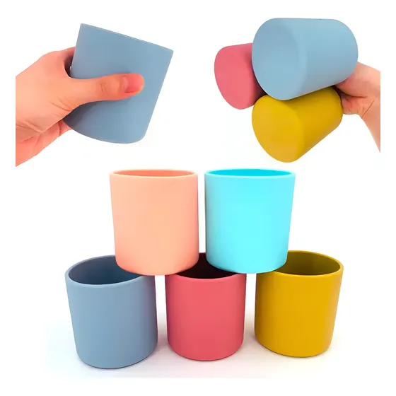 Vaso O Taza De Silicona Entrenamiento Para Bebés Y Niños