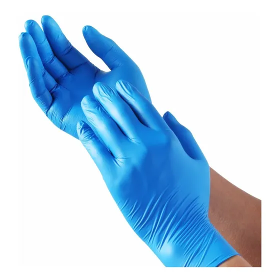 Guantes De Nitrilo Azul Dedo Texturizado X 100unid. Tallas 