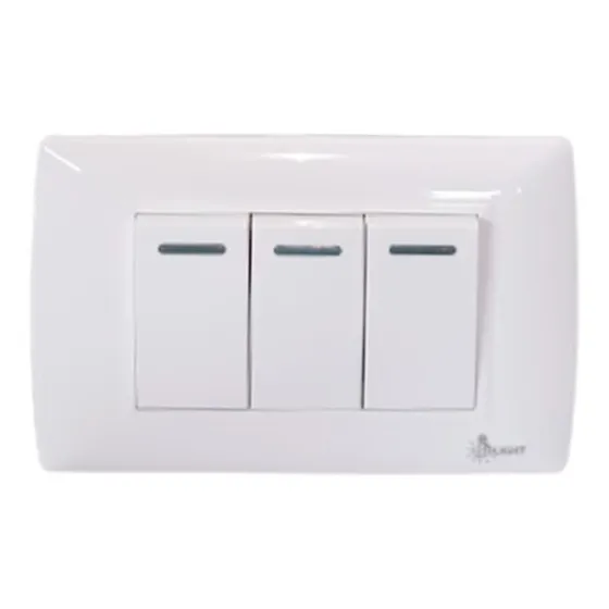 Apagador Triple Blanco 3way Pack 2 Unidades