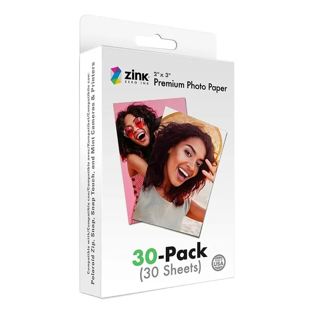 Polaroid 2x3 Premium Zink Zero Photo Paper Pack De 30 Hojas
