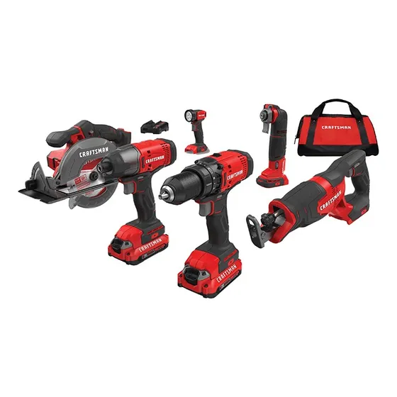 Combo Kit Craftsman 20v 6 Herramientas 2 Baterias Combokits