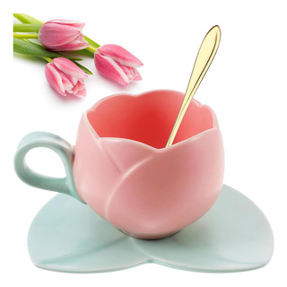 Taza De Tulipan Rosa, Taza En Forma De Flor Tulipanes, Taza De Tulipan Rosa, Taza En Forma De Flor Tulipanes,