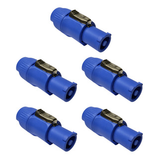 5 Pz Conector Corriente Powercon Speakon 3 Vías Solcor Azul 5 Pz Conector Corriente Powercon Speakon 3 Vías Solcor Azul